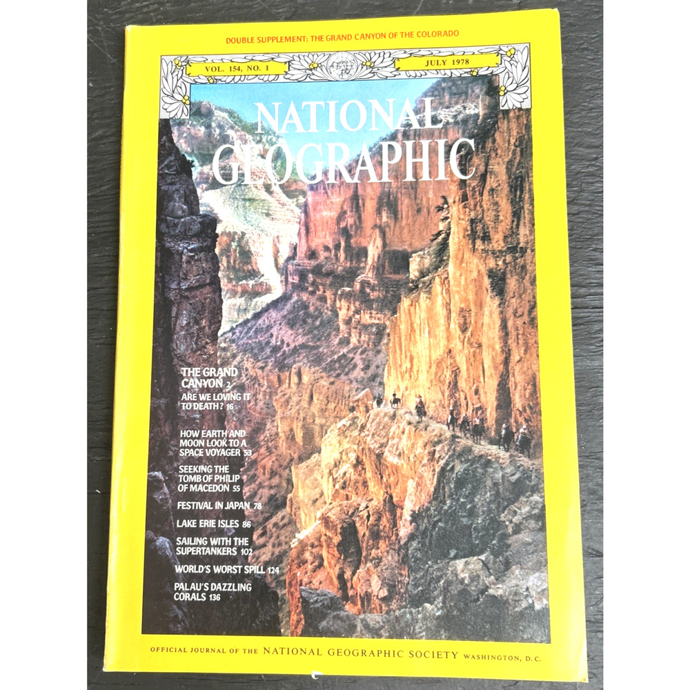National Geographic Magazine July 1978 NO MAP The Grand Canyon Japan Corals